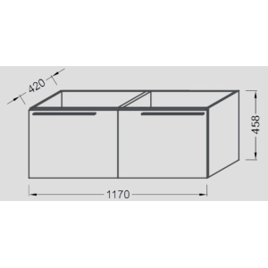 Mueble bajo lavabo Jacob Delafon Ove 120