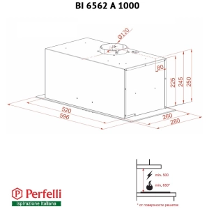 Perfelli BI 6562 A 1000 W LED Glass