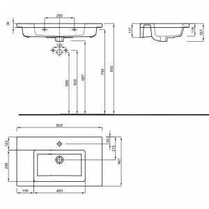 Lavabo Kolo Twins 80 L51980