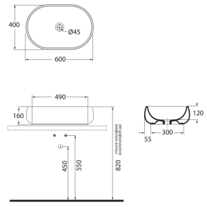 Lavabo AZZURRA Nuvola NUV 200/AP6