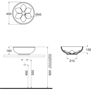 Lavabo AZZURRA Fleur FLE 200