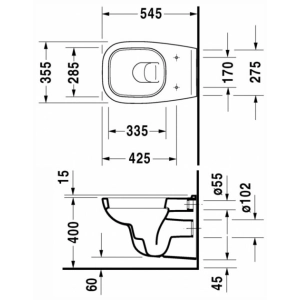 Inodoro Duravit D-Code 45350900A1