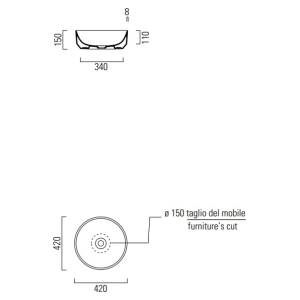 Lavabo GSI ceramica Pura 882811