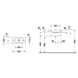 Lavabo Duravit Happy D.2 071150