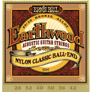 Cuerdas Ernie Ball Earthwood Nylon Ball-End 28-42