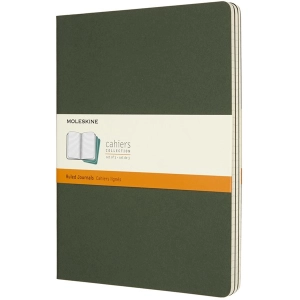 Bloc de notas Moleskine Set of 3 Ruled Cahier Journals XLarge Green