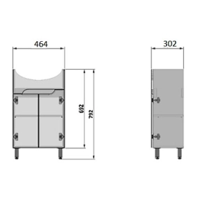 Mueble bajo lavabo Nautilus Prime 50