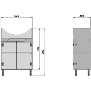 Mueble bajo lavabo Nautilus Prime 60