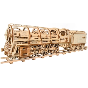 Rompecabezas 3D UGears Locomotive with Tender