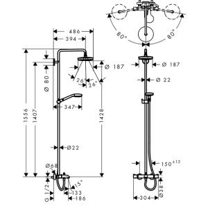 Hansgrohe Croma Select S 180 27351400