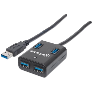 Lector de tarjetas / USB-hub MANHATTAN SuperSpeed USB 3.0 Hub