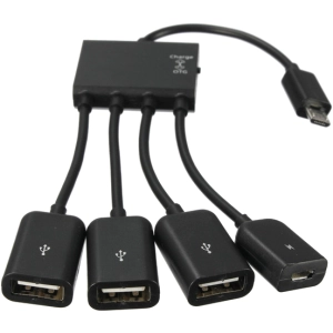 Lector de tarjetas/USB-concentrador Lapara LA-MicroUSB-OTG-HUB