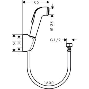 Sistema de ducha Hansgrohe Bidette Set 32122000