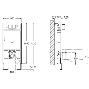 Roca In-Wall Duplo WC A890090020