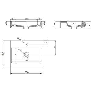 Lavabo AeT Curvet Single L022