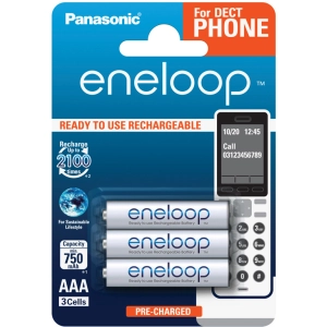 Acumulador / batería Panasonic Eneloop Dect 3xAAA 750 mAh