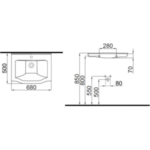 Lavabo Idevit Neo Classic 3301-0655