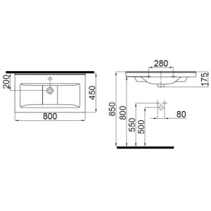 Lavabo Idevit Hera 0201-0805