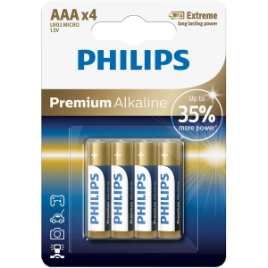 Acumulador / batería Philips Premium Alkaline 4xAAA