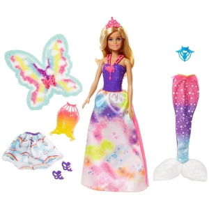 Muñeca Barbie Dreamtopia with 3 Fairytale Costumes FJD08