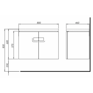 Mueble bajo lavabo Kolo Twins 80