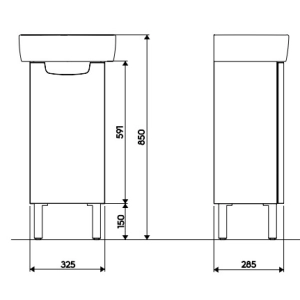 Mueble bajo lavabo Kolo Rekord 31