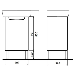 Lavabo de pie Kolo Rekord 40-2