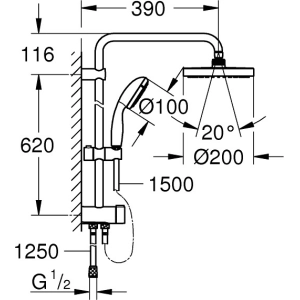 Grohe New Tempesta System 200 27389002