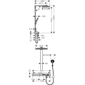 Hansgrohe Rainmaker Select Showerpipe 460 27109400