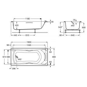 Roca BeCool 180x80