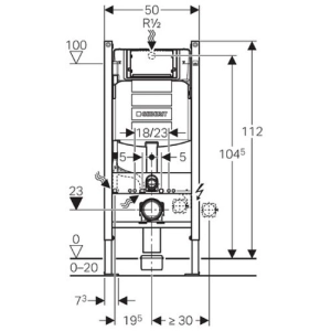 Instalación para inodoro Geberit Duofix 111.362.00.5 WC