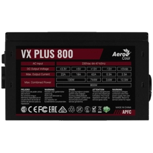 Fuente de alimentación Aerocool VX Plus 800W