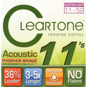 Cuerdas Cleartone Phosphor Bronze Custom Light 11-52