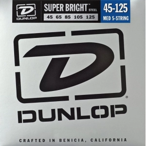 Cadenas Dunlop Super Bright 5-String Steel Bass 45-125