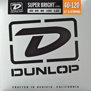 Cadenas Dunlop Super Bright 5-String Steel Bass 40-120