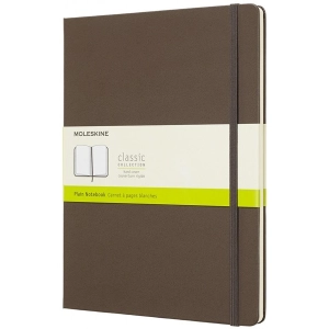 Bloc de notas Moleskine Plain Notebook Extra Large Brown