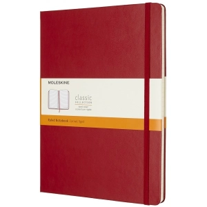 Bloc de notas Moleskine Ruled Notebook Extra Large Red