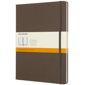 Bloc de notas Moleskine Ruled Notebook Extra Large Brown