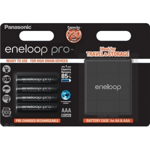 Acumulador / batería Panasonic Eneloop Pro 4xAAA 930 mAh + case