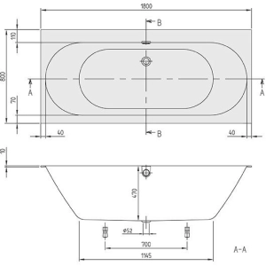 Villeroy & Boch Oberon 2.0 180x80