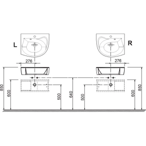 Mueble bajo lavabo Ravak SDU Rosa L 560