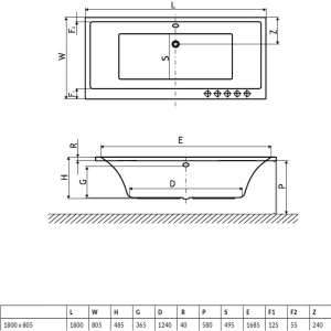 Radaway Aridea Lux 180x80