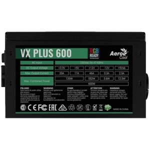 Fuente de alimentación Aerocool VX Plus 600 RGB