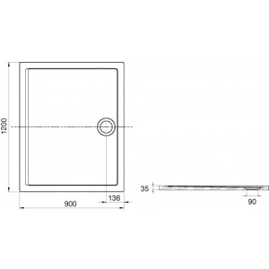 Roca Aeron 120x90 A276295