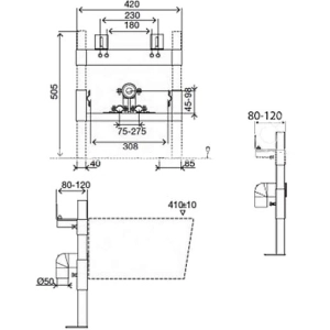 Instalación para inodoro OLI 008908/618547