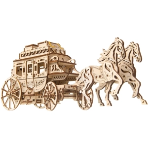 Rompecabezas 3D UGears Stagecoach