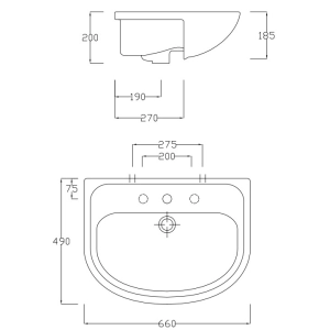 Lavabo ArtCeram Apollo APL001