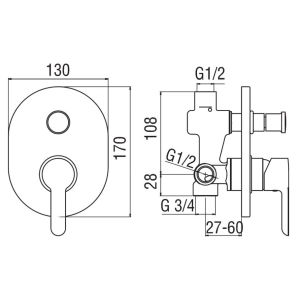 Nobili Rubinetterie ABC AB87100-CR