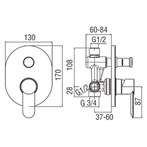 Nobili Rubinetterie Sand SA99100-CR