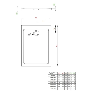 Plato de ducha Radaway Doros F SDRF9070